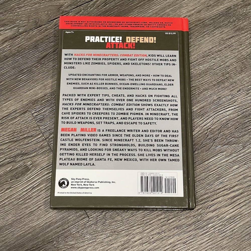 Hacks For Minecrafters Hardcover Book Combat Edition Megan Miller Gaming Guide - Picture 3 of 3